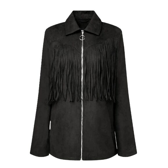 WeWoreWhat Jackets & Blazers - NWT* WeWoreWhat Vegan Suede Fringe Jacket - Women's Medium